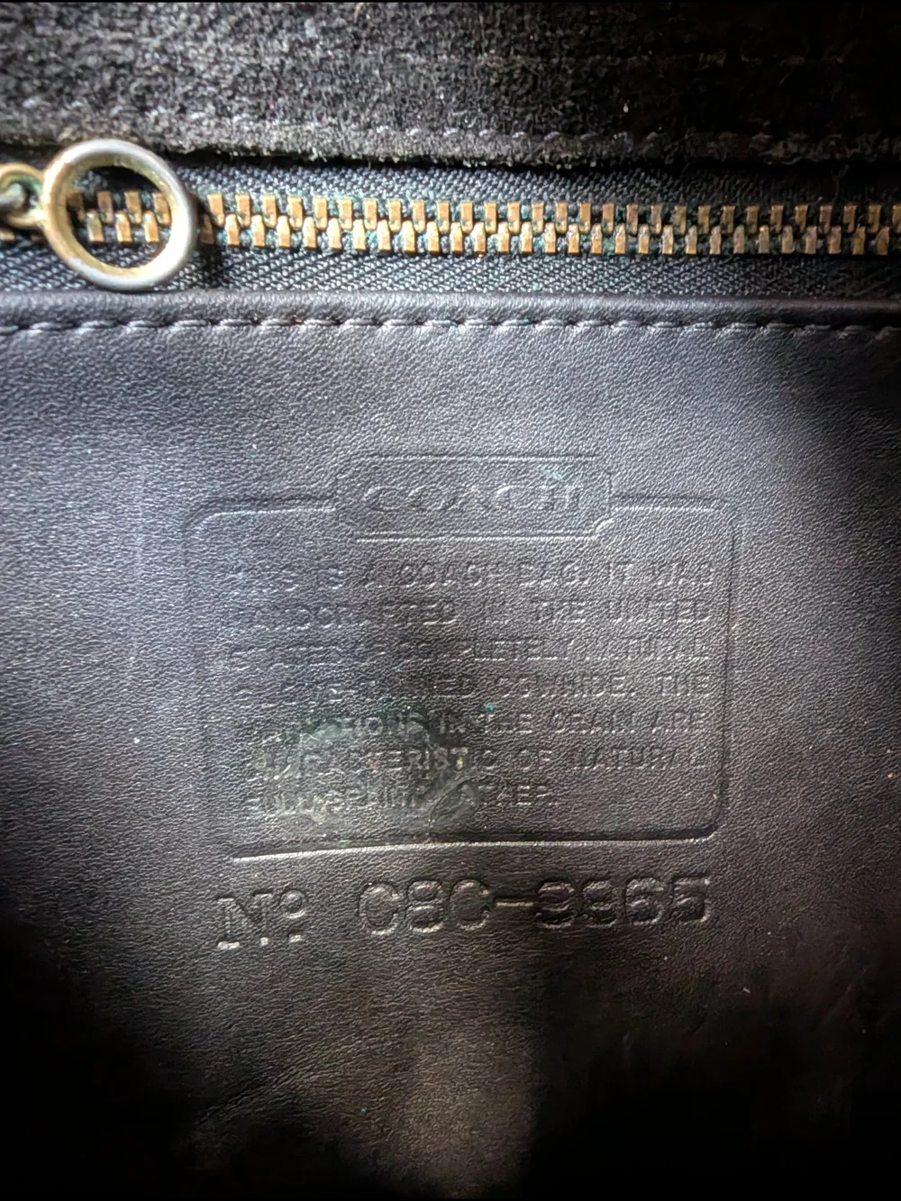 Coach Black Leather Crossbody with Gold Hardware and Cherry Charm